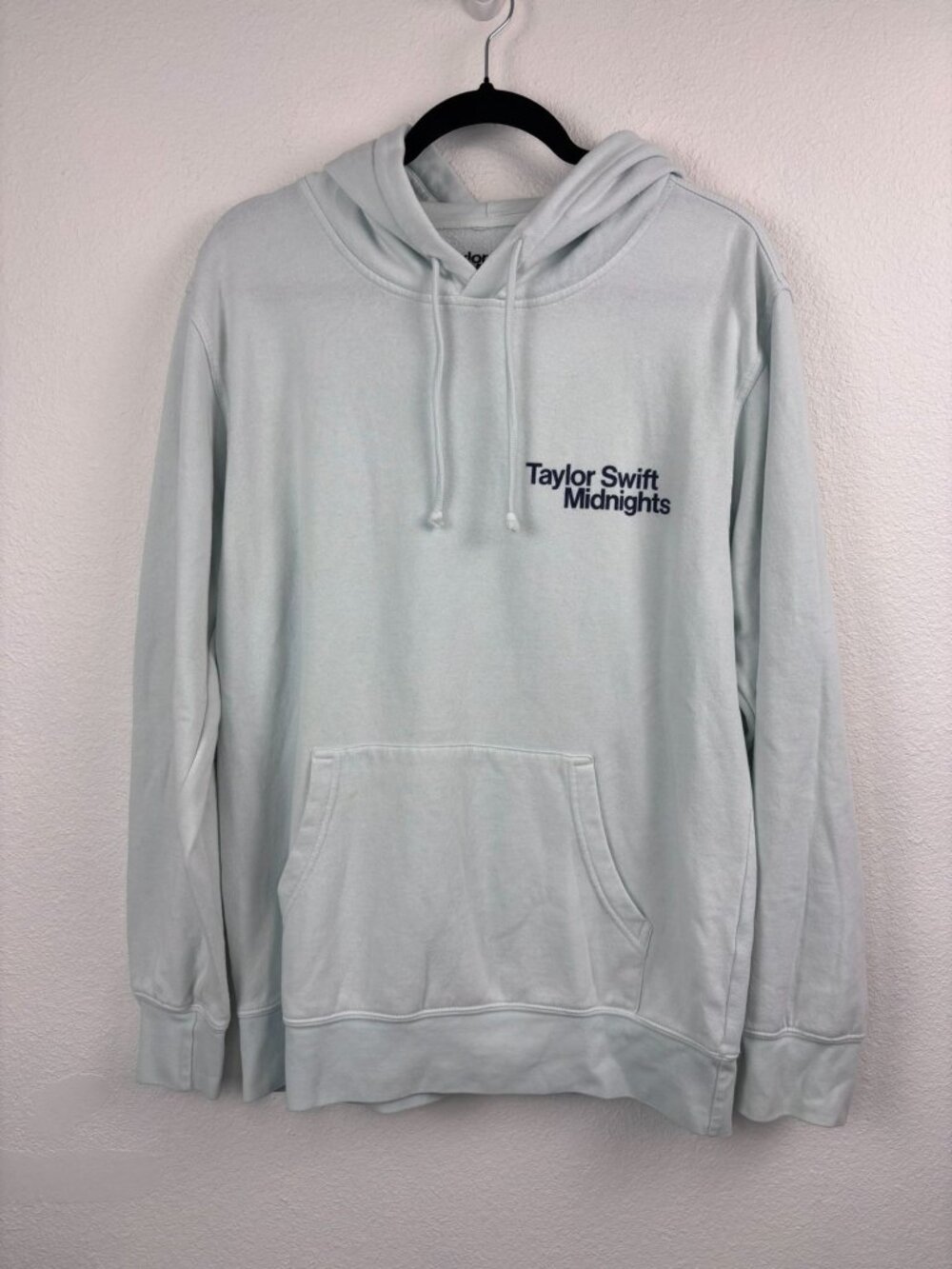 Taylor Swift Midnights women's medium light blue hoodie pullover graphic tour